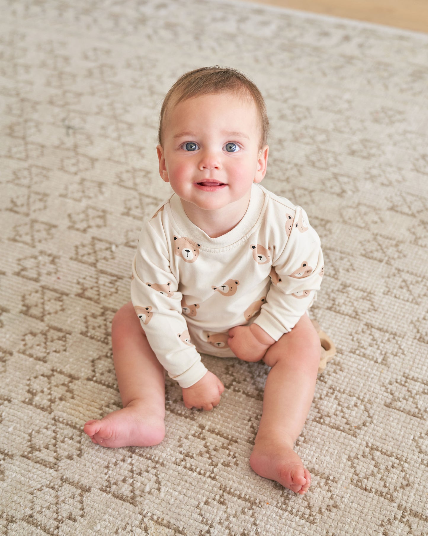 Crewneck Bubble Romper | Teddy