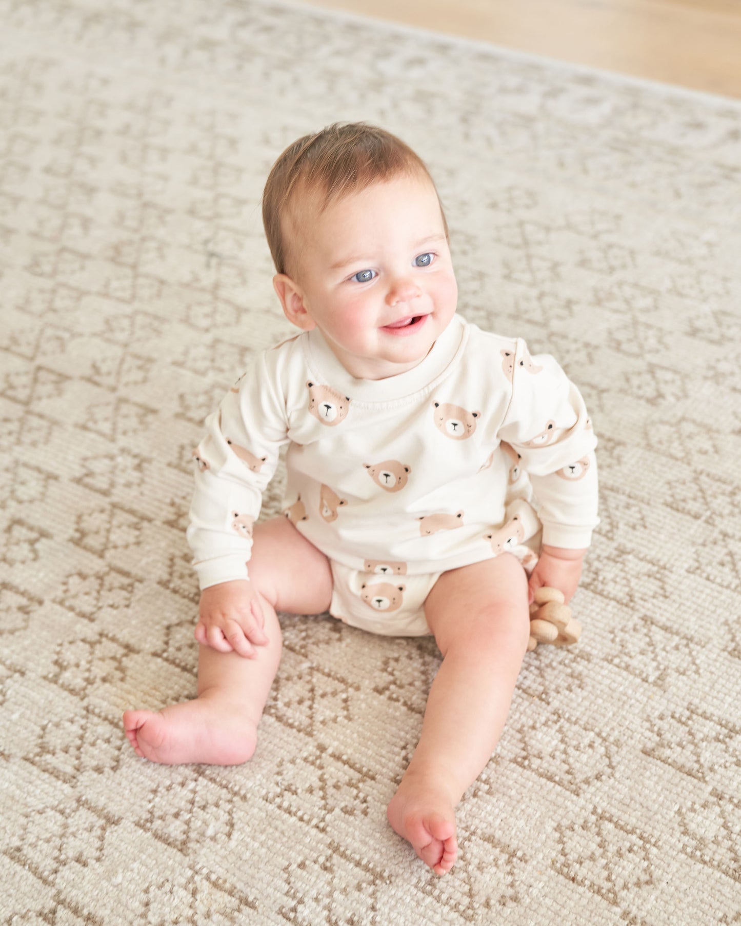 Crewneck Bubble Romper | Teddy