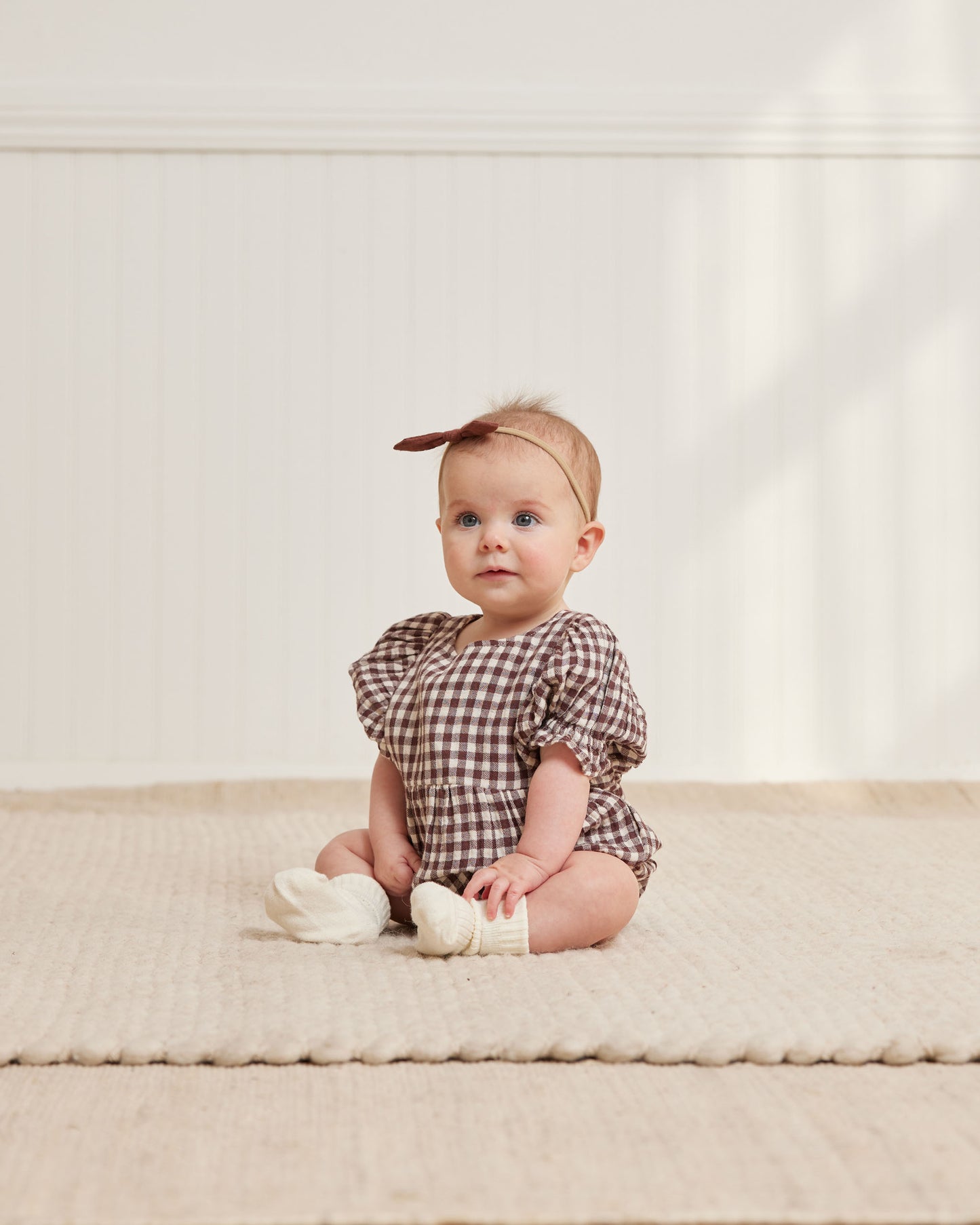 Cosette Romper | Plum Gingham