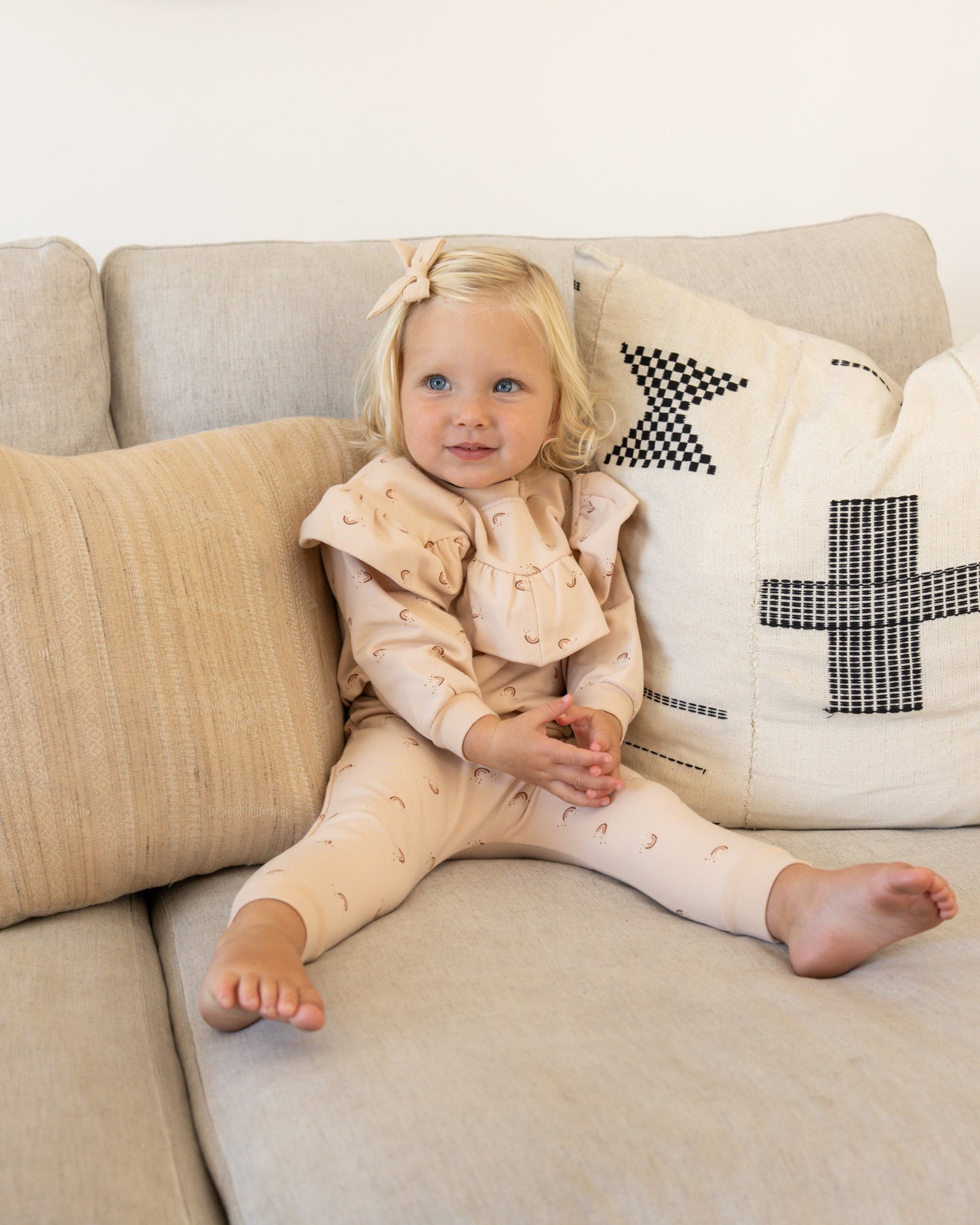 Ruffle Fleece Sweatshirt | Rainbow