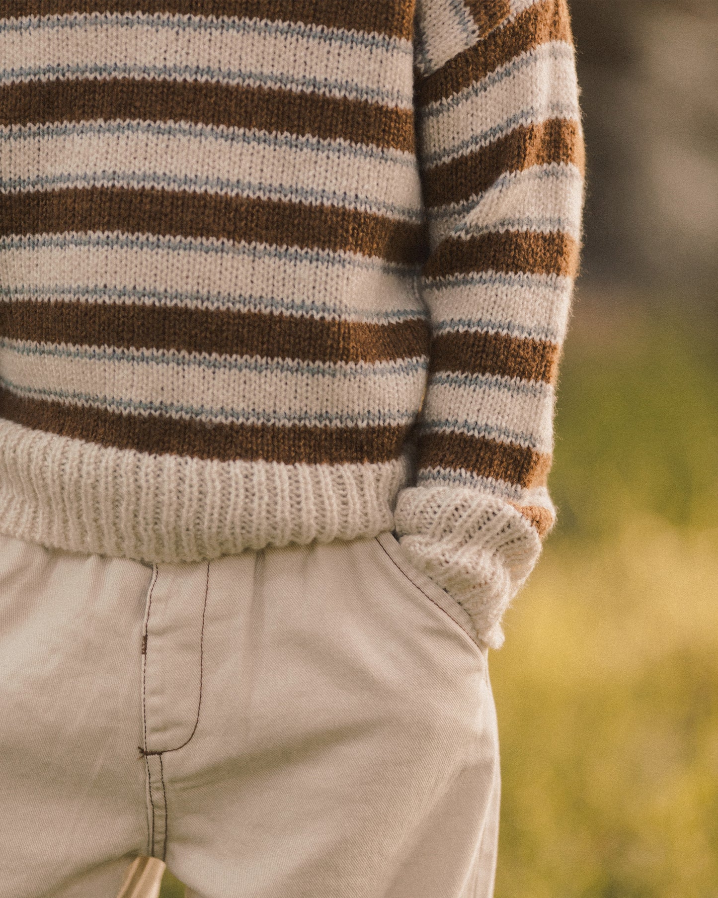 Aspen Sweater | Saddle Stripe