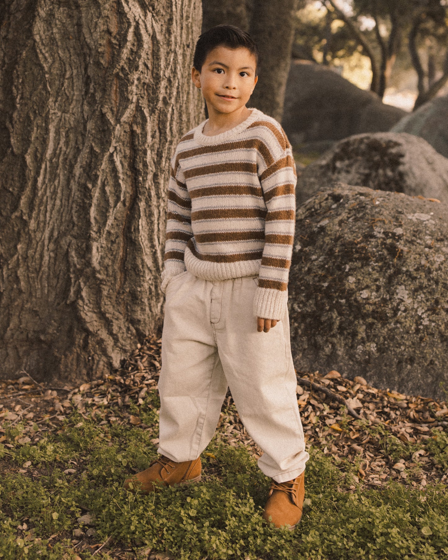 Aspen Sweater | Saddle Stripe