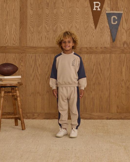 Paneled Sweatpant || Stone