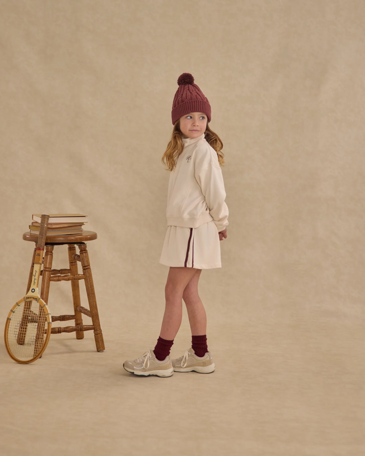 Ribbed Socks || Golden + Burgundy