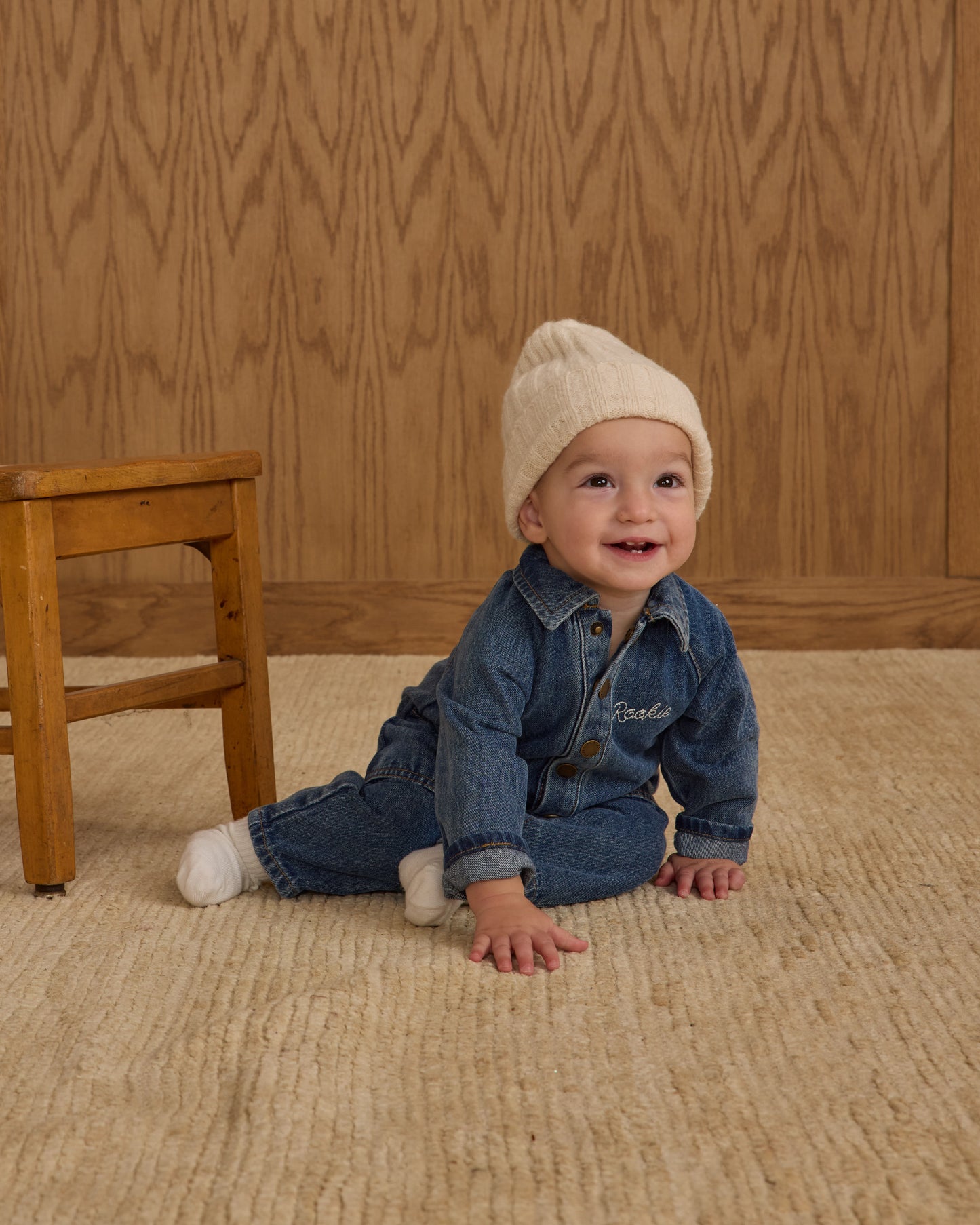 Collared Baby Jumpsuit || Indigo Denim