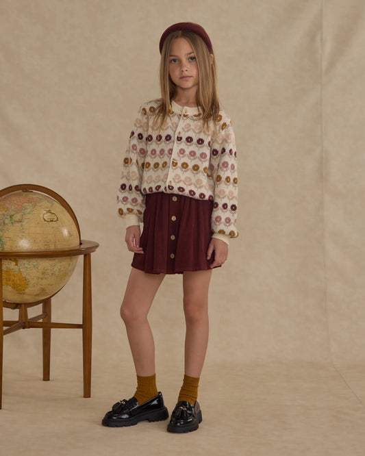 Ribbed Socks || Golden + Burgundy