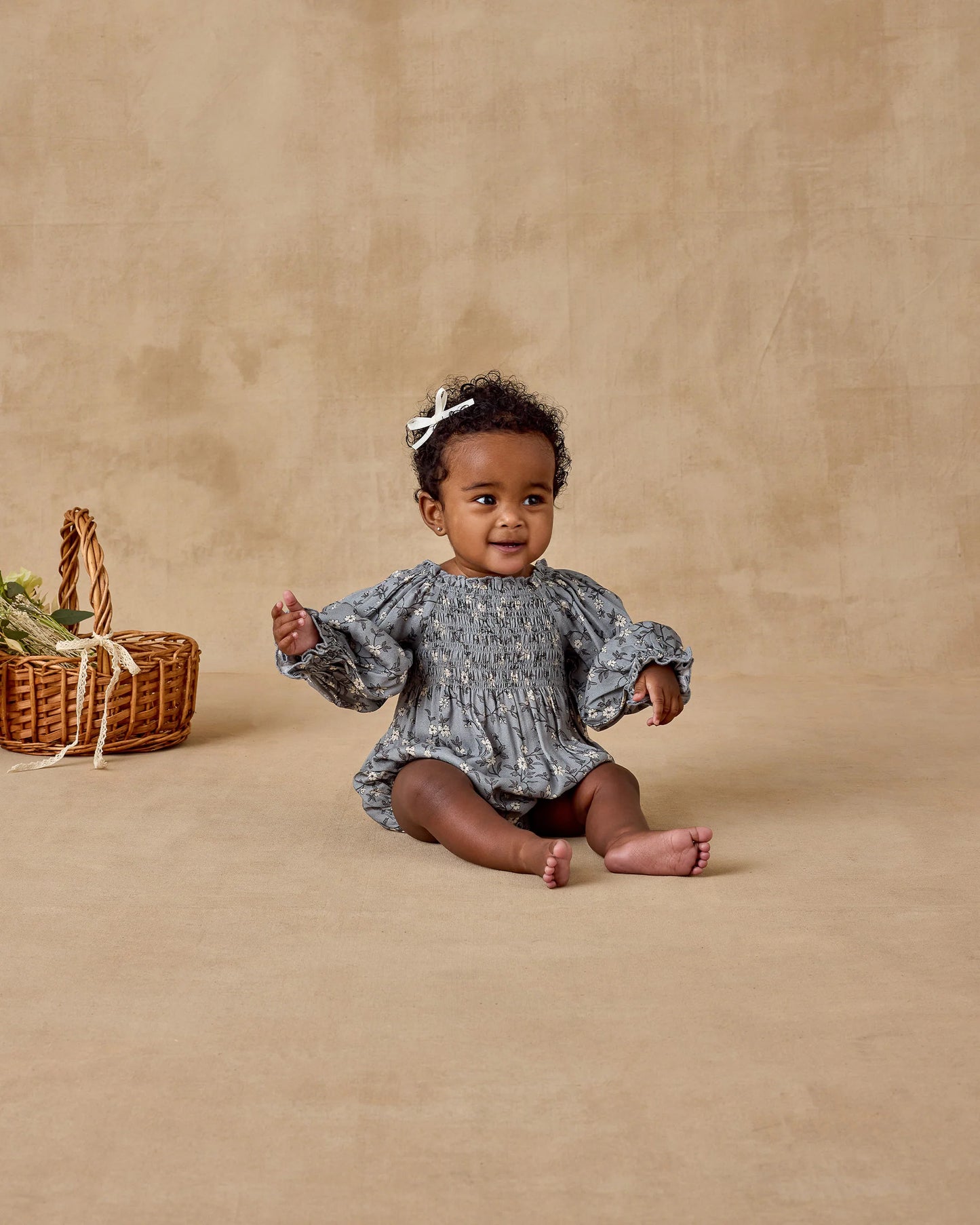 Autumn Romper || French Blue Floral