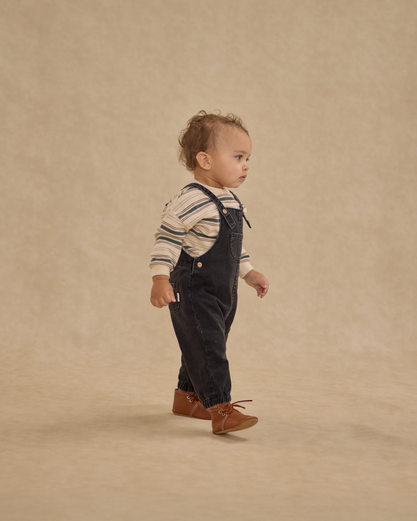 Baby Overalls || Washed Black