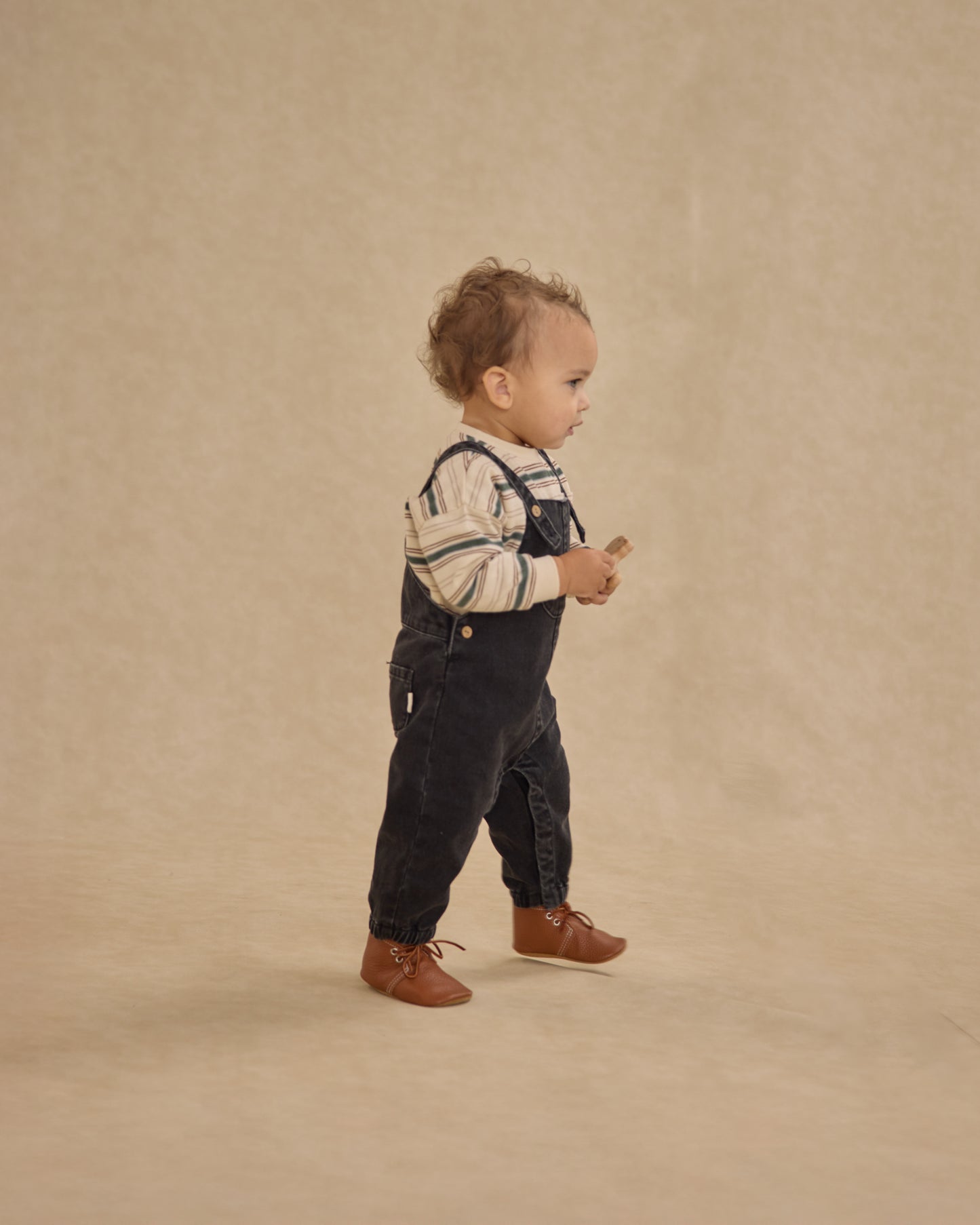 Baby Overalls || Washed Black