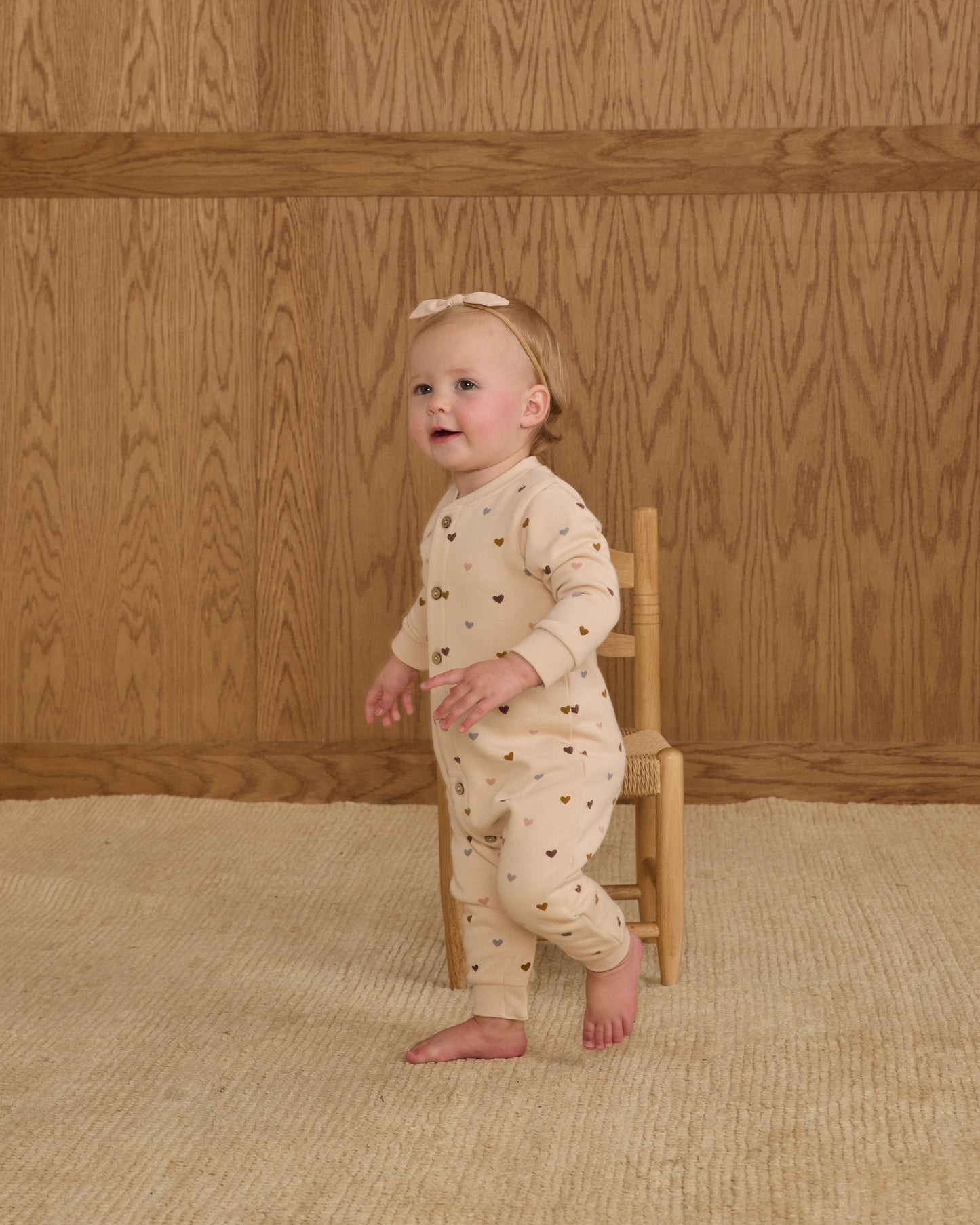 Button Down Jumpsuit || Hearts