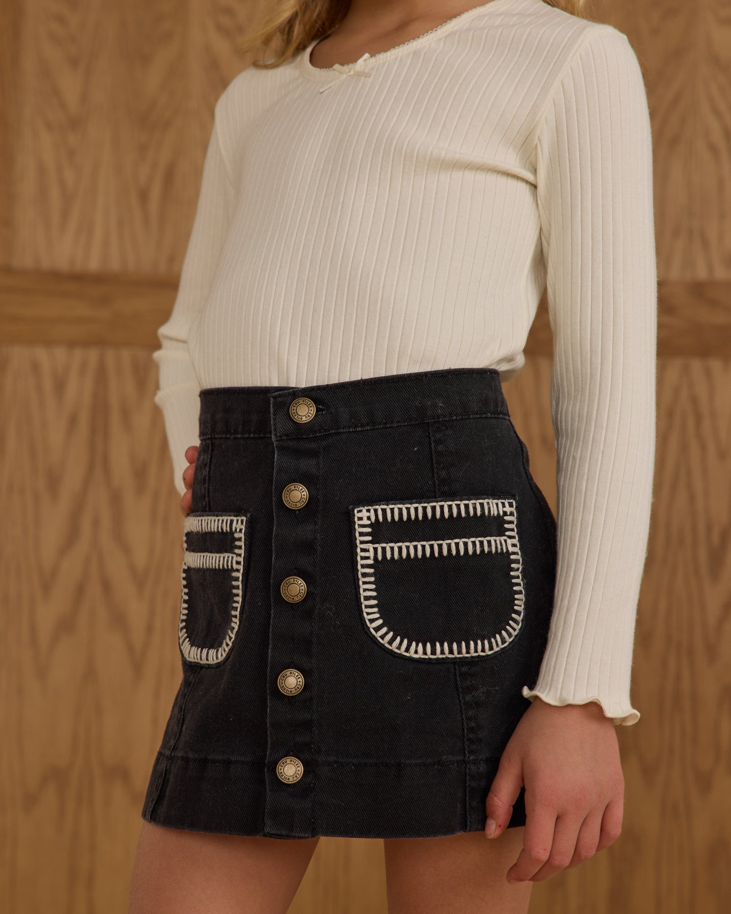 Ribbed Long Sleeve || Ivory