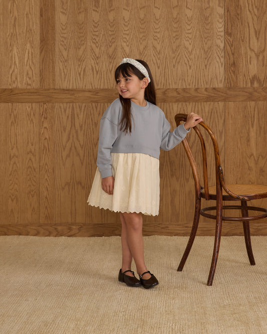 Sweatshirt Dress || Dusty Blue