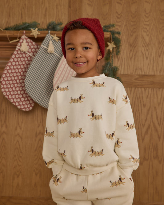 Relaxed Sweatshirt || Christmas Dogs