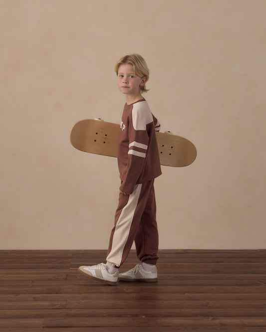 Paneled Sweatpant || Mulberry