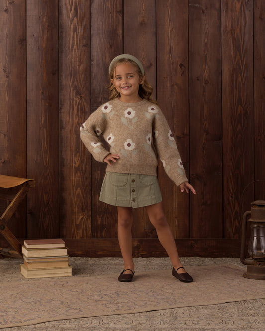 Denver Mini Skirt || Dark Sage