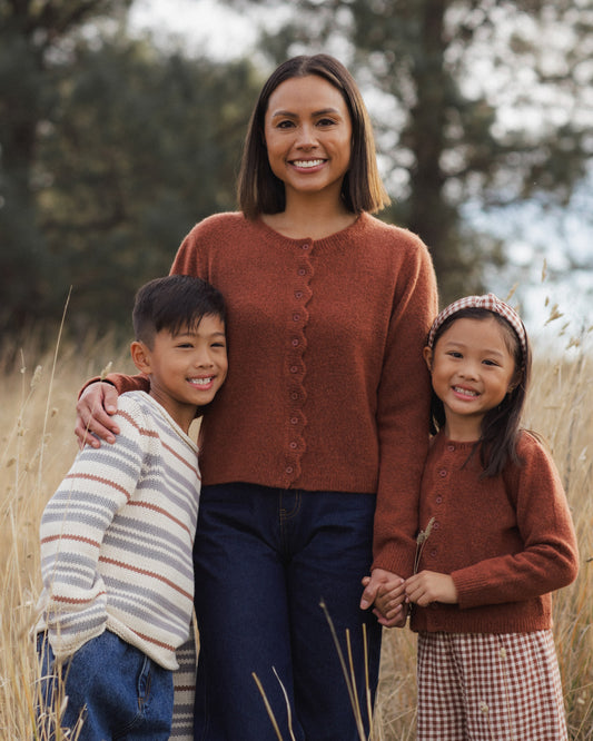 Women's Scallop Cardigan | Brick