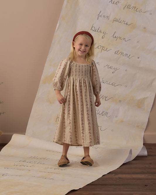 Della Dress | Floral Stripe
