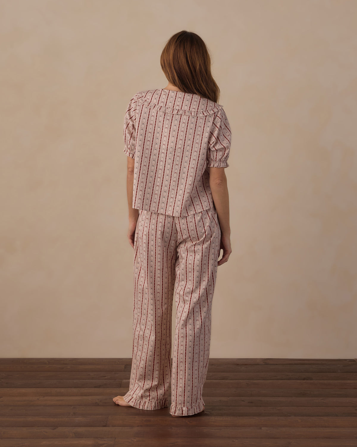 Women's Ruffle Pajamas | Candy Cane Lane