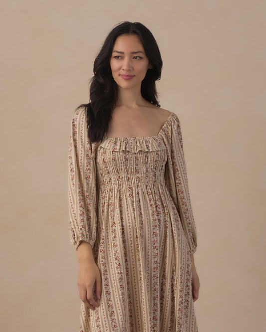 Women's Magnolia Dress | Floral Stripe