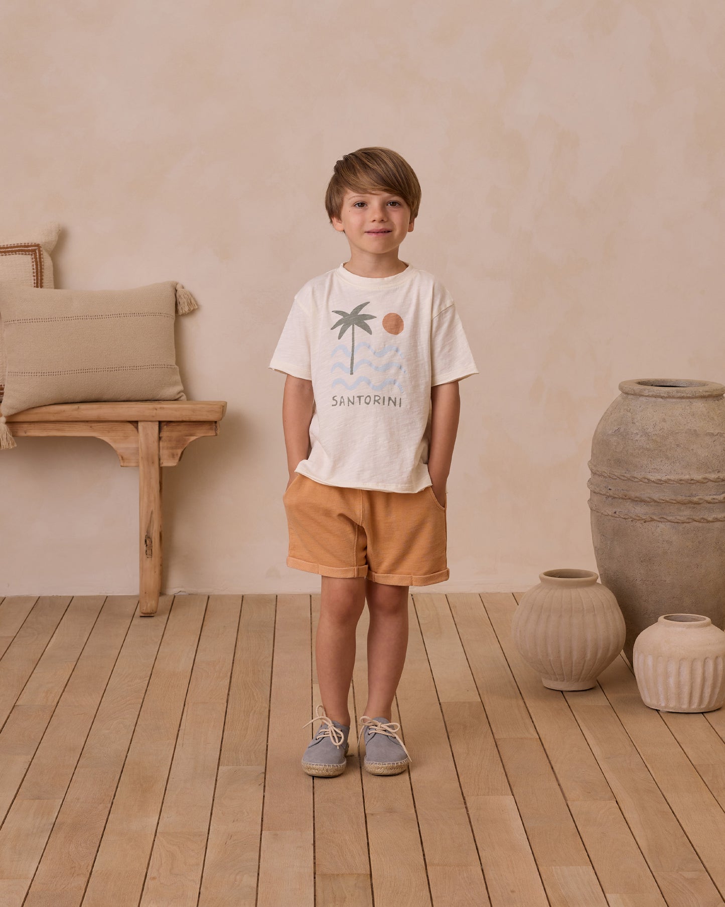 Raw Edge Tee || Santorini