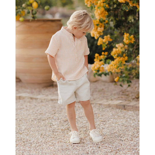 Mason Shirt | Grapefruit Stripe