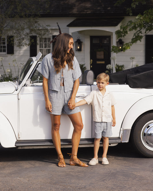 Women's Juniper Set || Marine Gingham