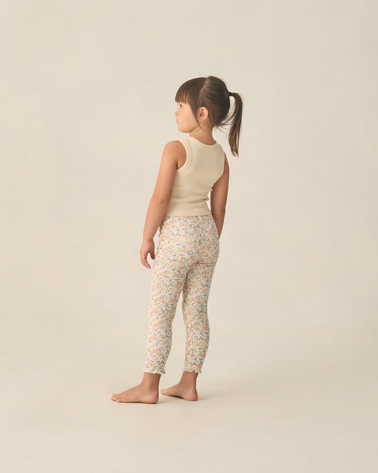 Ribbed Legging Set || Flower Field, Heathered Blush