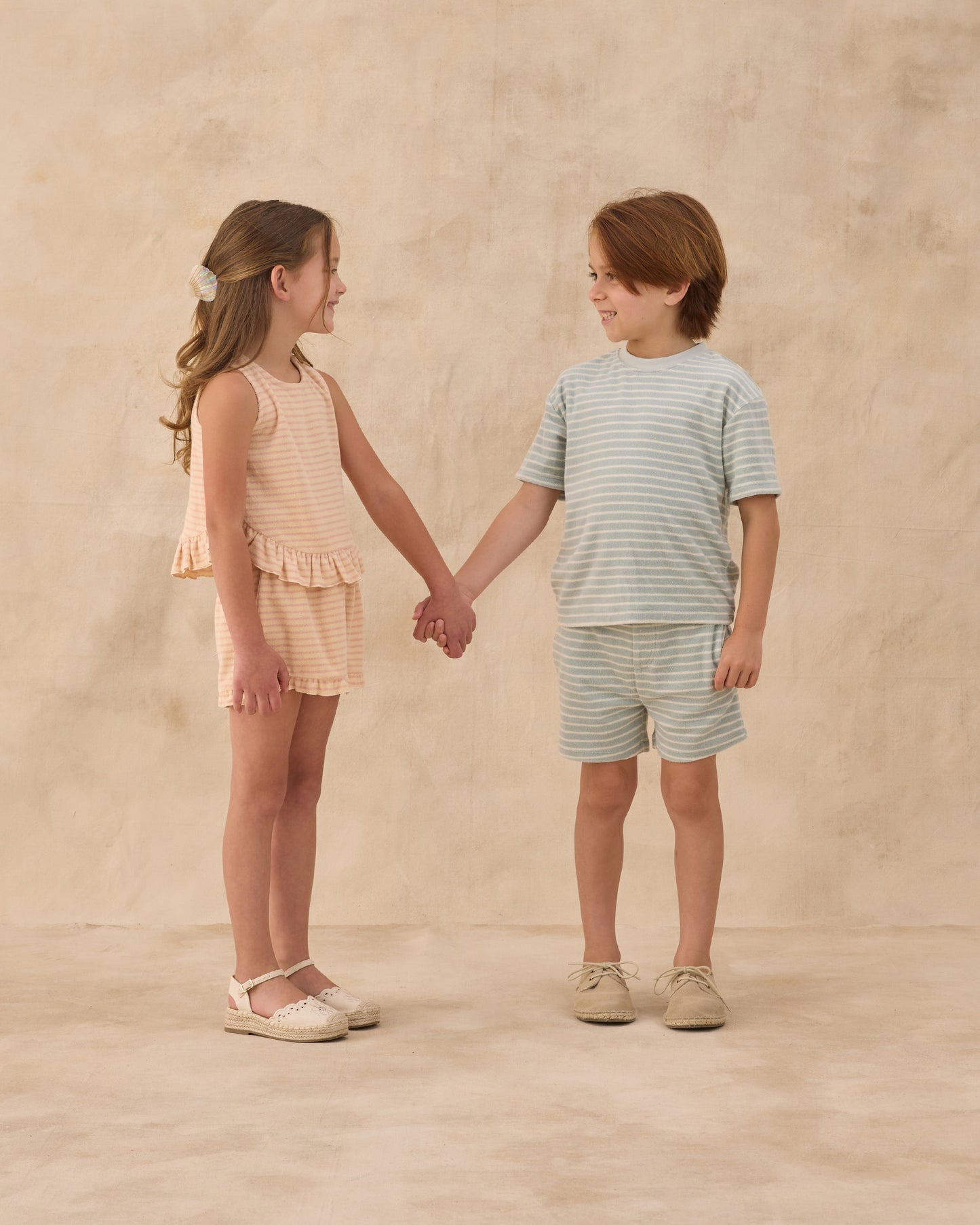 Shell Clip Set || Seafoam, Natural