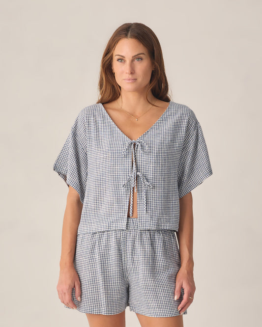 Women's Juniper Set || Marine Gingham