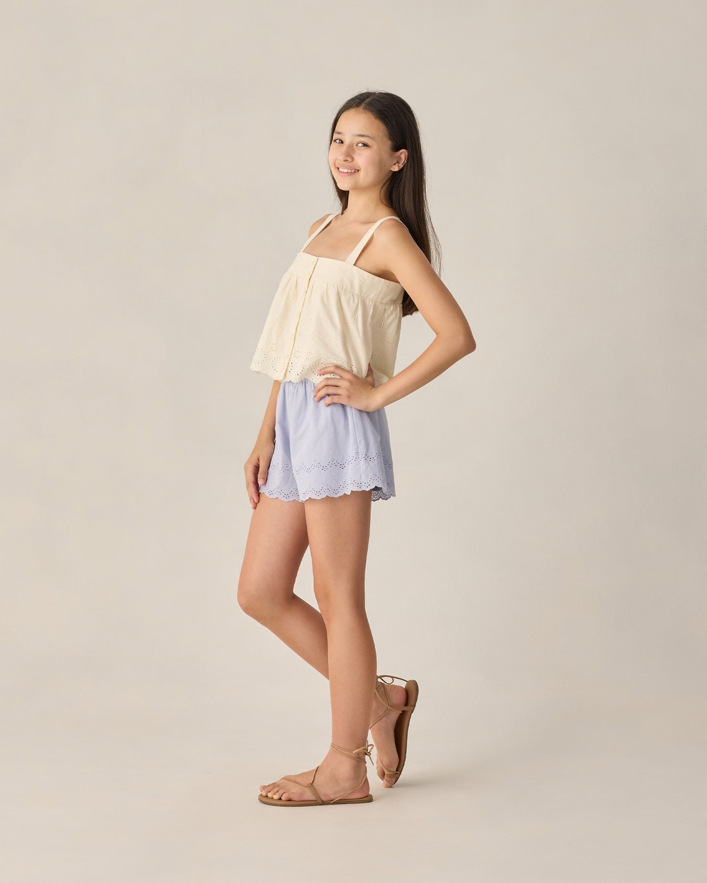 Teen Remi Shorts || Periwinkle