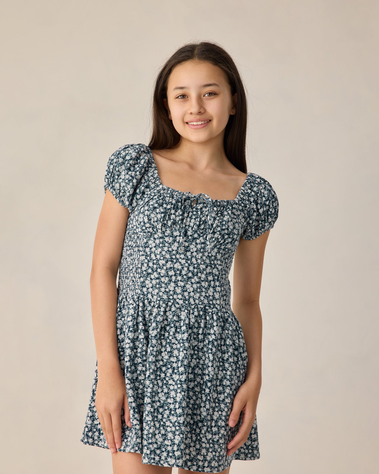 Alex Dress | Navy Floral - Teen