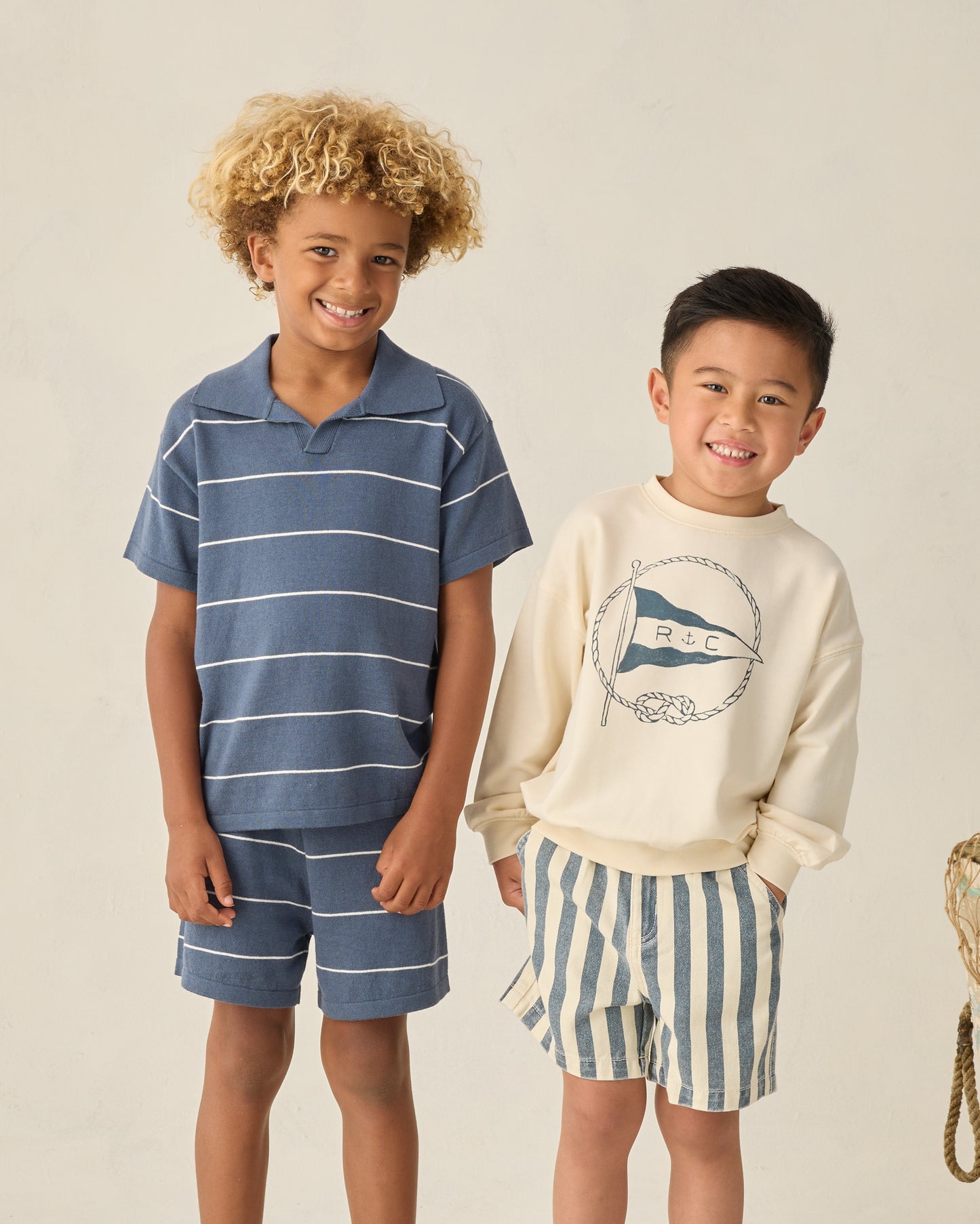 Chandler Knit Polo || Navy Stripe