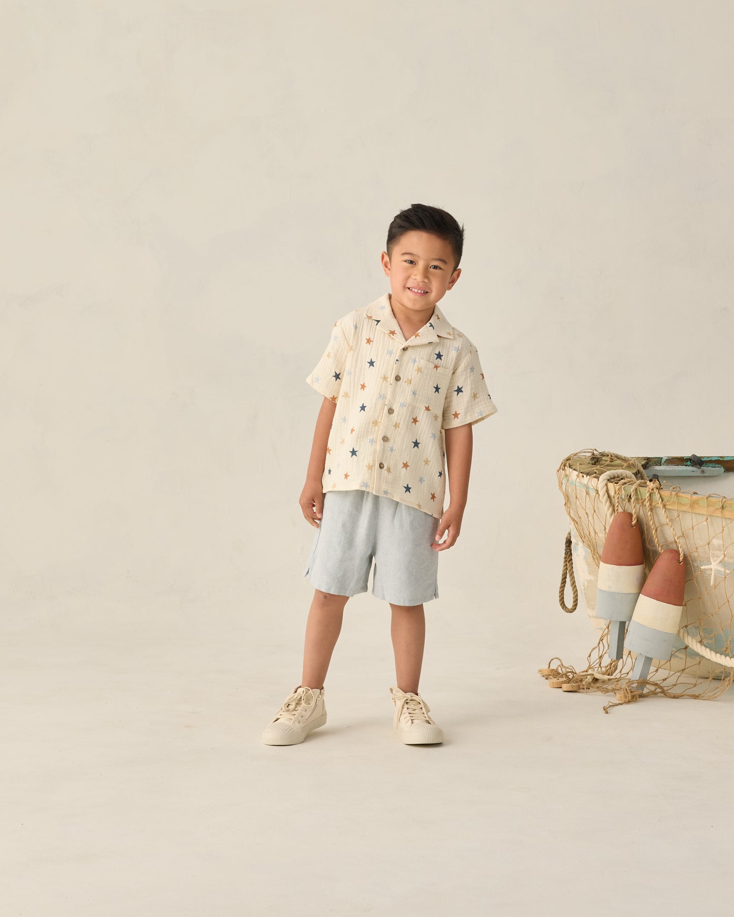 Perry Short || Heathered Light Blue