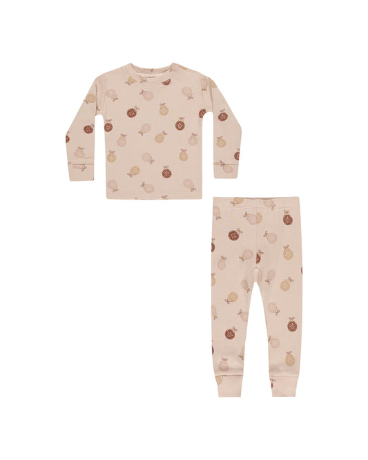Organic Long Sleeve Pajama Set | Ornaments