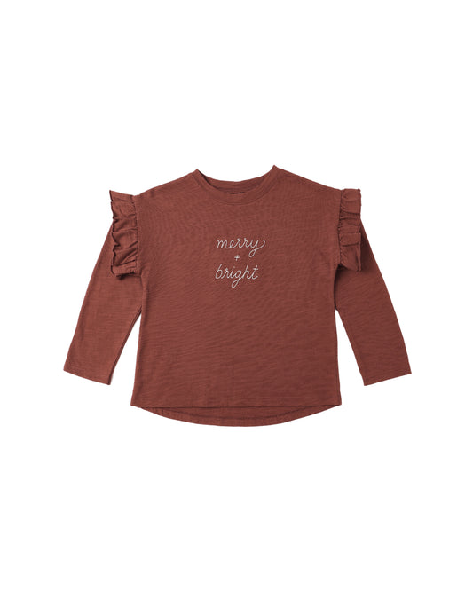 Ruffle Long Sleeve Tee || Merry + Bright