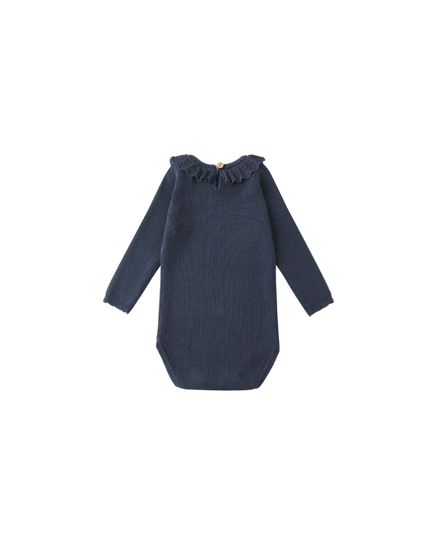 Ruffle Collar Bodysuit || Navy