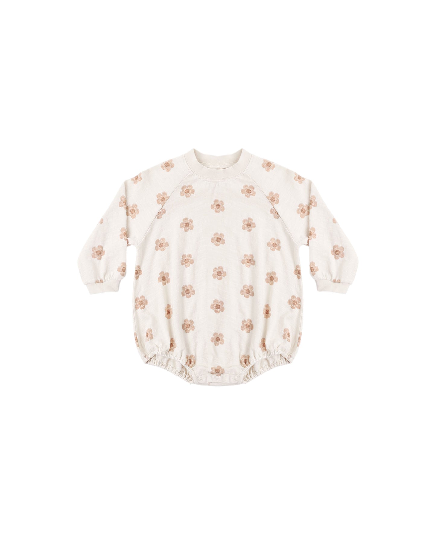 Crew Neck Romper | Pink Daisies