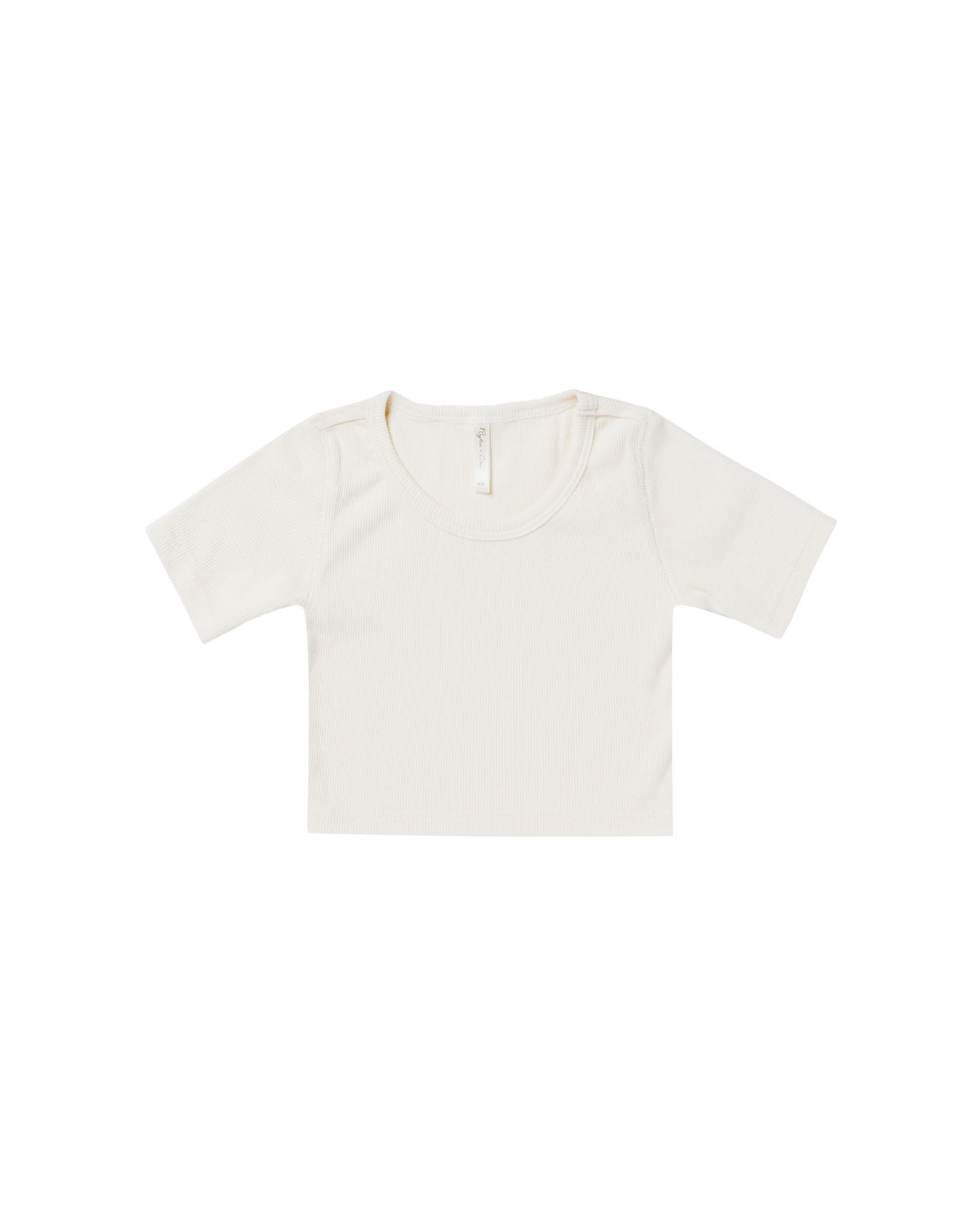 Ribbed Scoop Tee | Ivory