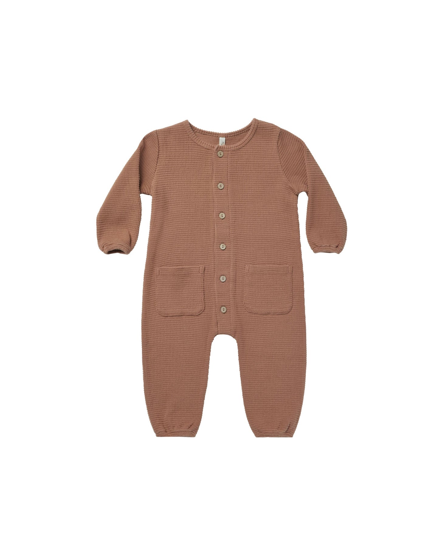 Long Sleeve Waffle Jumpsuit | Spice