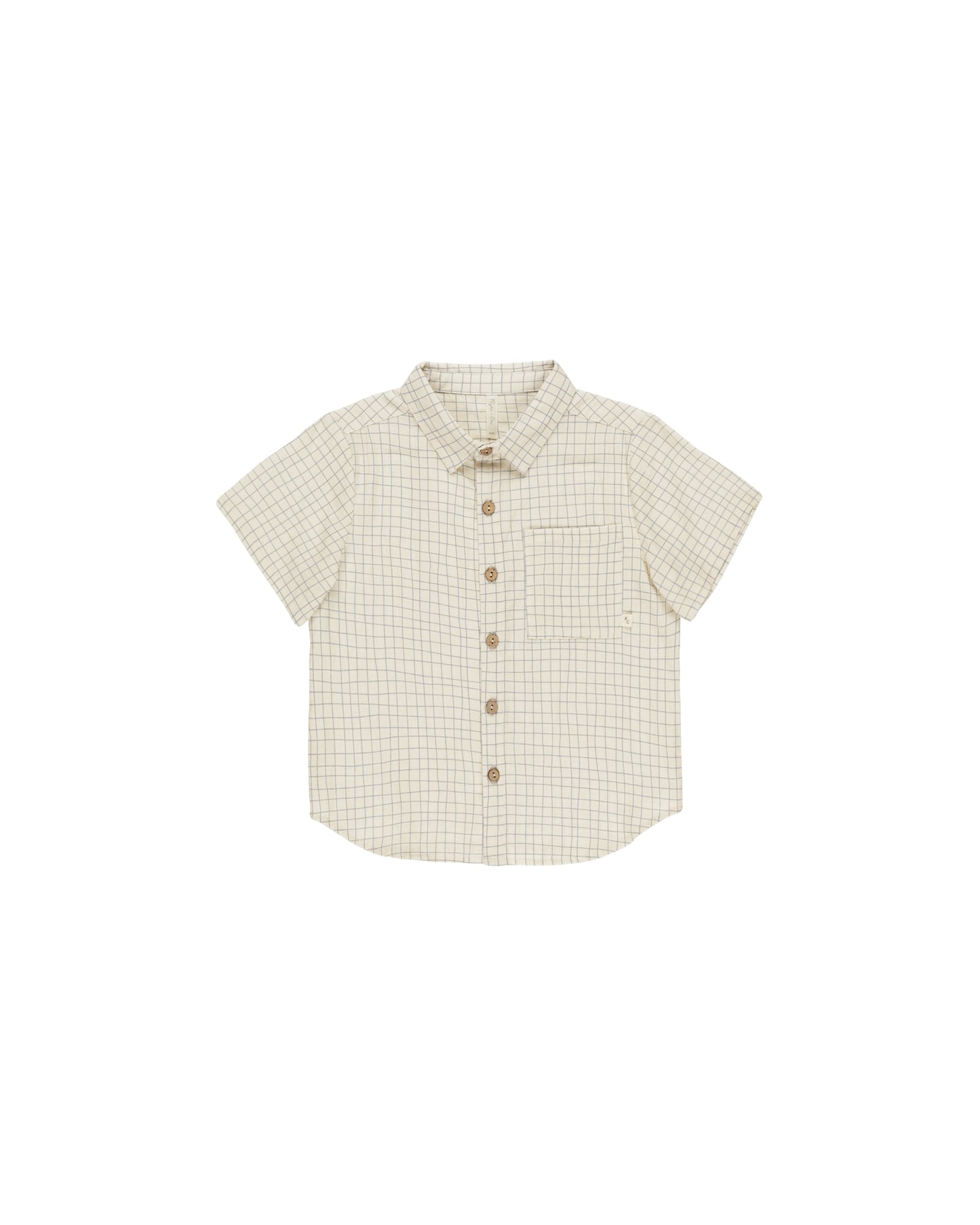Collared Short Sleeve Shirt || Grid