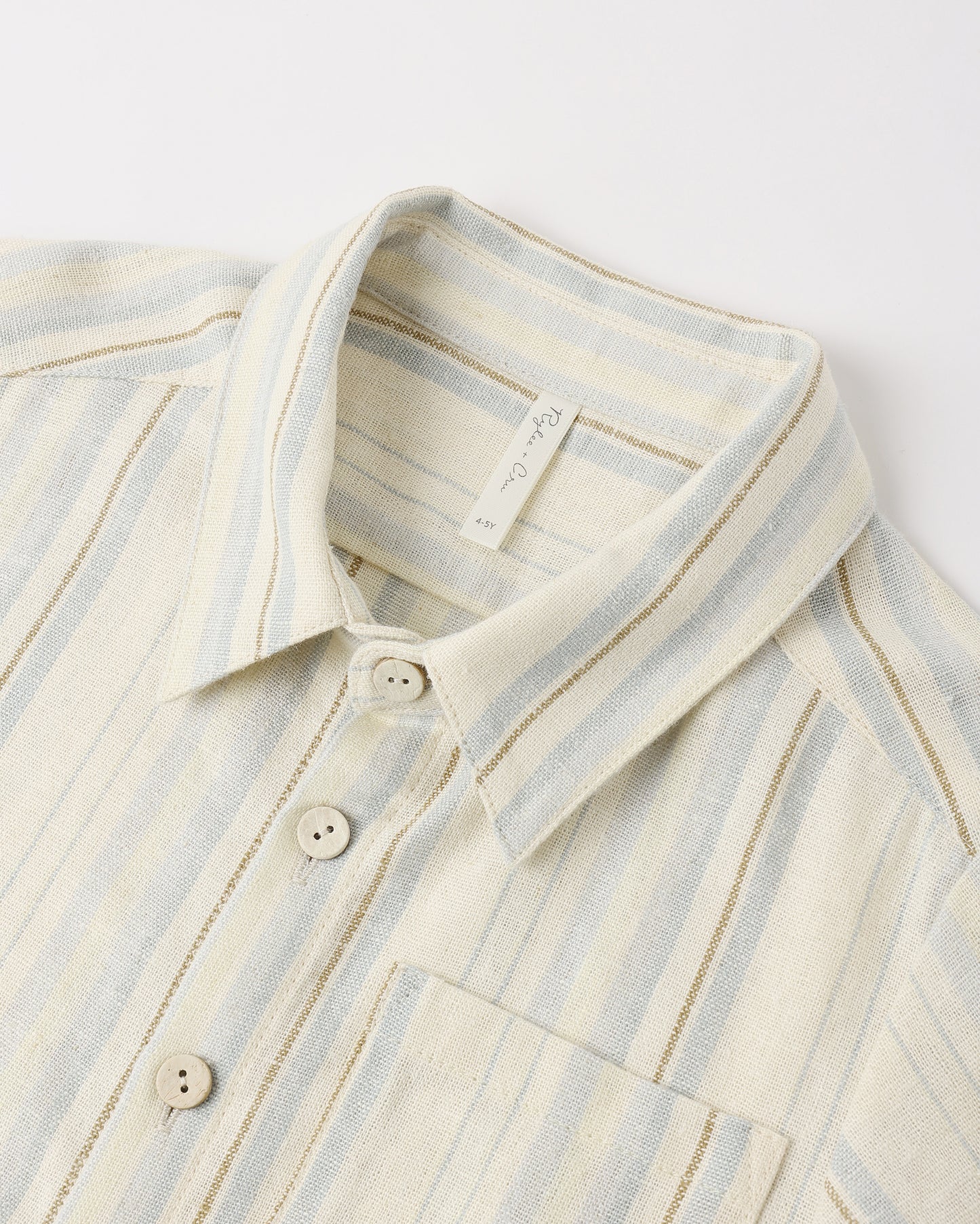 Collared Short Sleeve Shirt || Sea Stripe