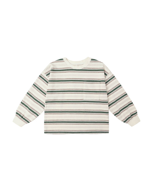 Relaxed Long Sleeve Tee || Retro Stripe