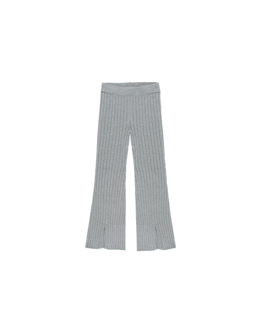 Flare Knit Pant || Dusty Blue