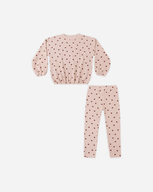 Spongey Knit Set || Polka Dot