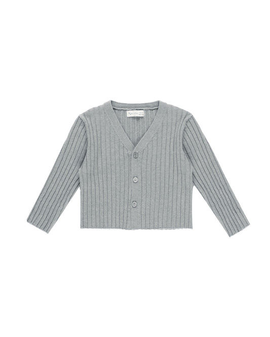 Long Sleeve Knit Button Top || Dusty Blue