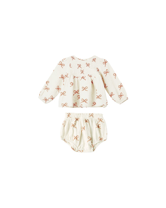 Sophia Top + Bloomer Set || Ruby Bows