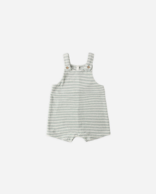 Gio Romper || Seafoam Terry Stripe