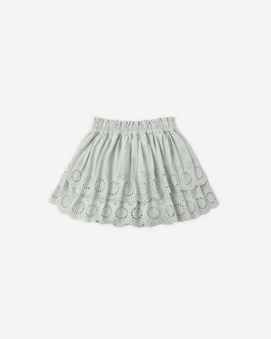 Rose Mini Skirt || Seafoam