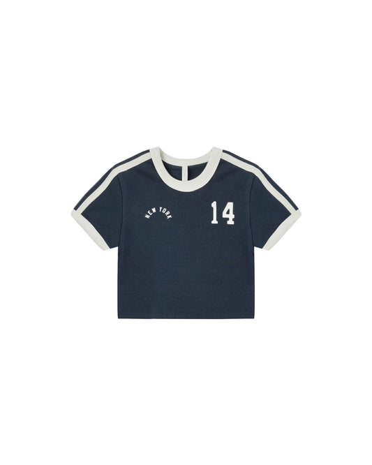 Navy Baby Tee & Sports Skirt Set