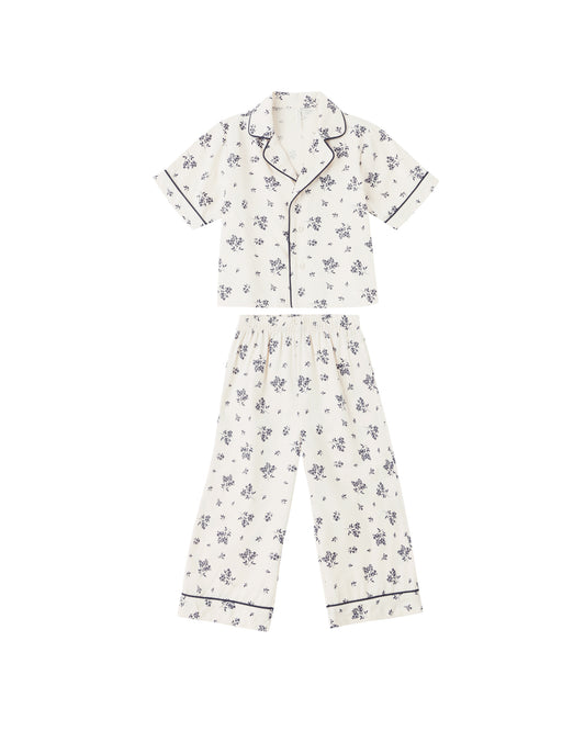 Woven Pajama Set || Blue Floral